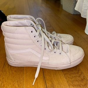 Light pink high top vans size 7.5 women’s